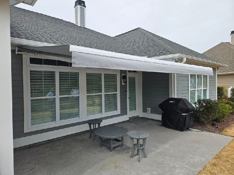 Awning installation gray home Eastern NC