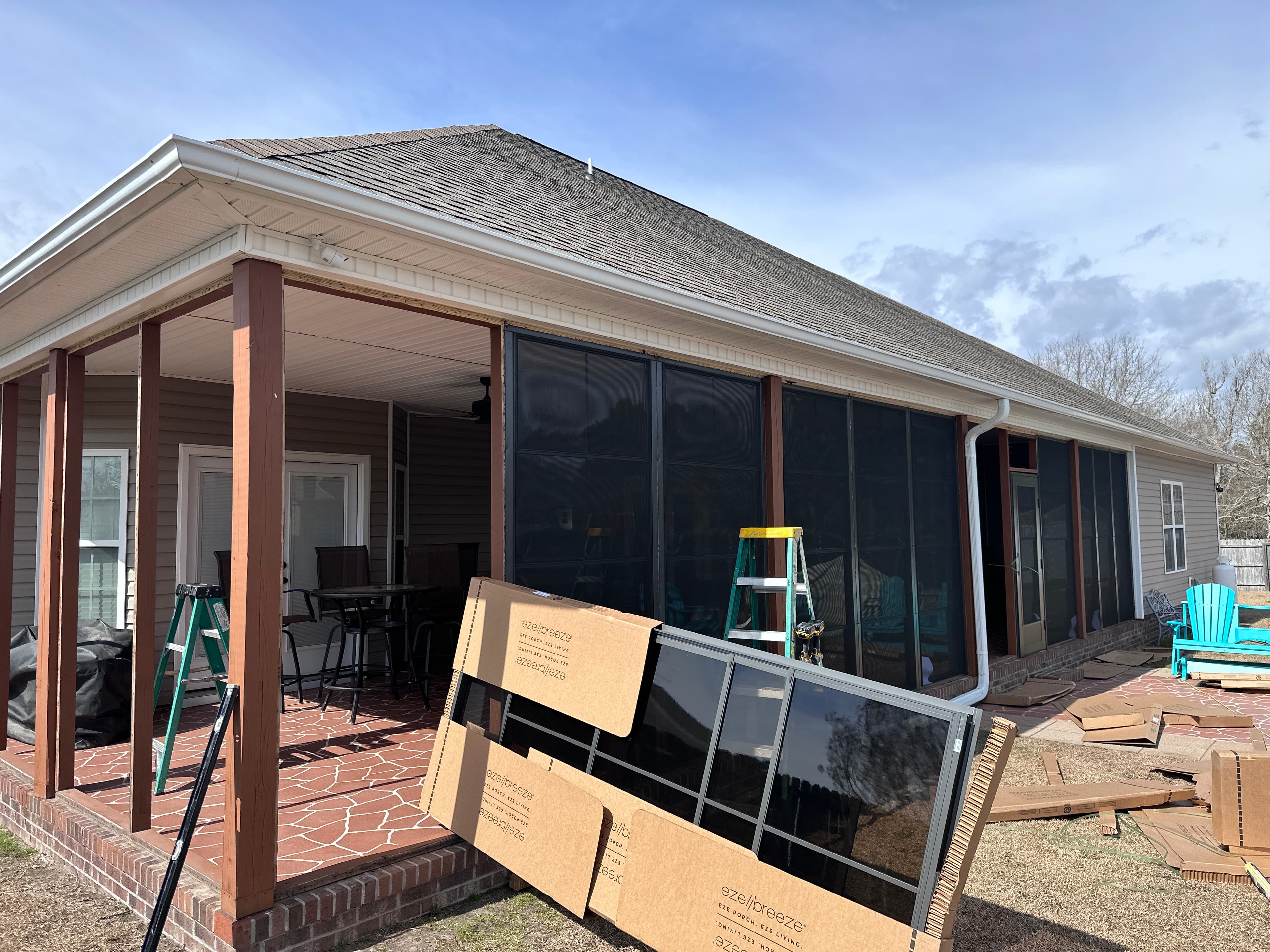 Large EZ Breeze porch enclosure