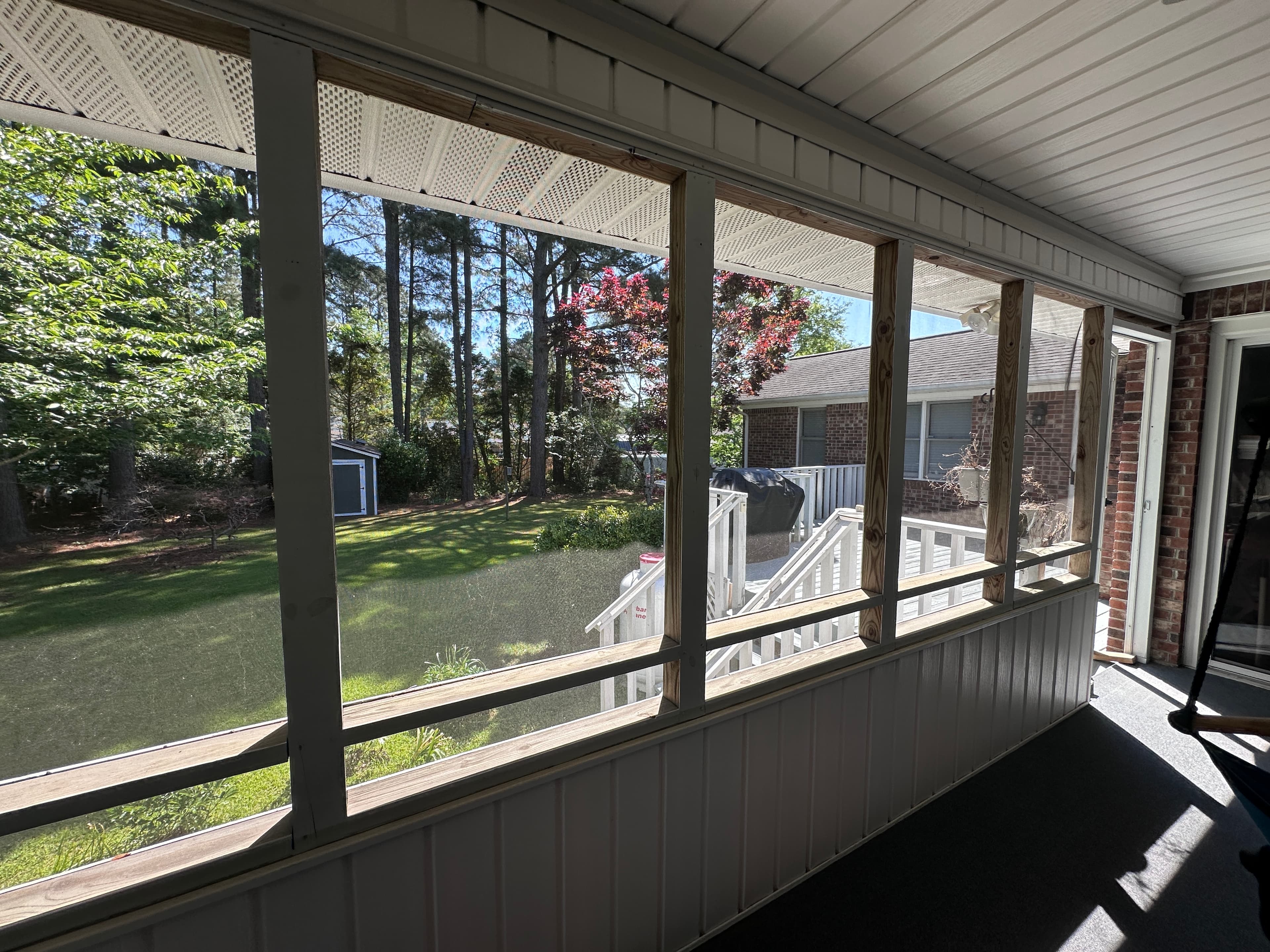 EZ Breeze screen room interior view
