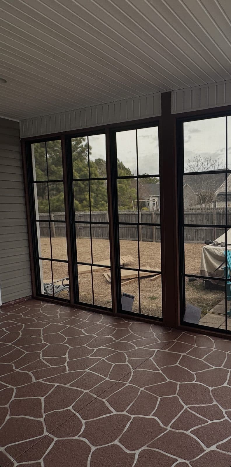 Finished EZ Breeze enclosed porch