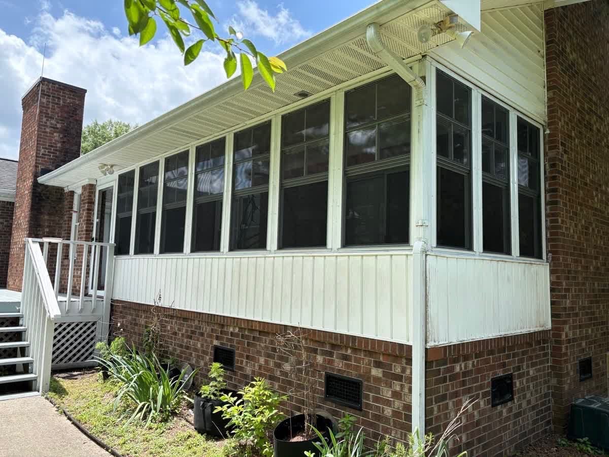 Existing screen porch before EZ Breeze conversion